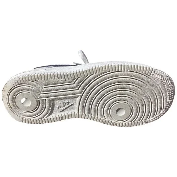 Nike Air Force 1 White Kids Model CZ1685-100 Size 1Y Swoosh Good Condition - Picture 6 of 7